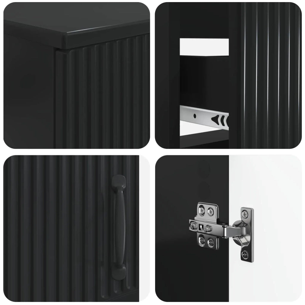 Set di Armadi da Bagno da 2 Pezzi HOORN Nero 3417550