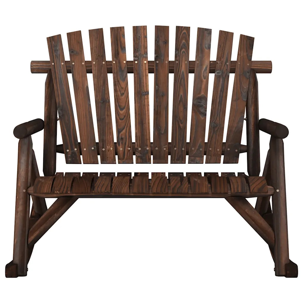 Panca Dondolo Giardino 2Posti-Sgabello-Panca da esterno 123x96x102cm Massello Abete Rosso 193870