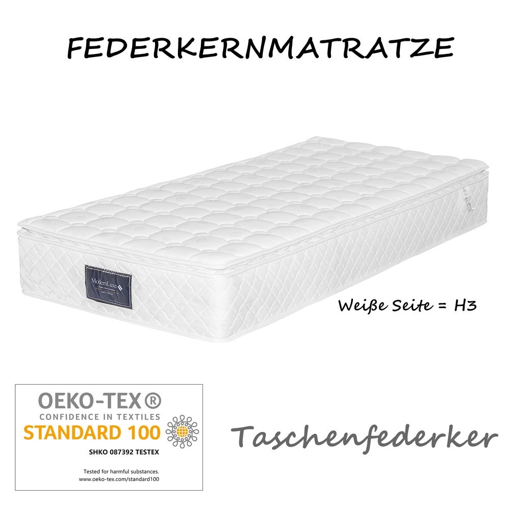 Letto Singolo Imbottito con Contenitore Idraulico e Testiera LED ¨C MINIMAL ¨C Grigio, 90x200