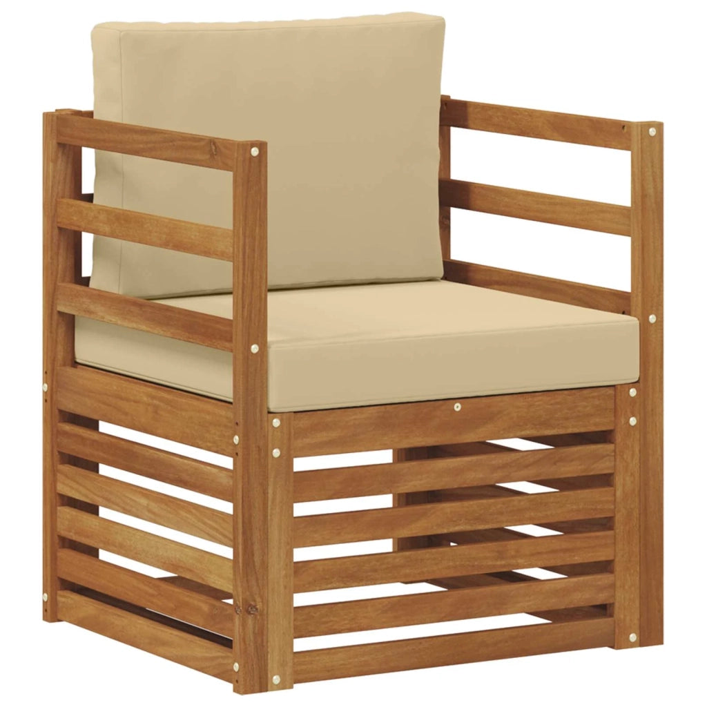 Set di divani da esterno Legno di Acacia Massello e Poliestere 3436338