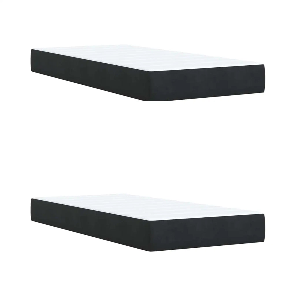 Letto con Contenitore con testiera Nero 200 x 200 cm Velluto 3459845