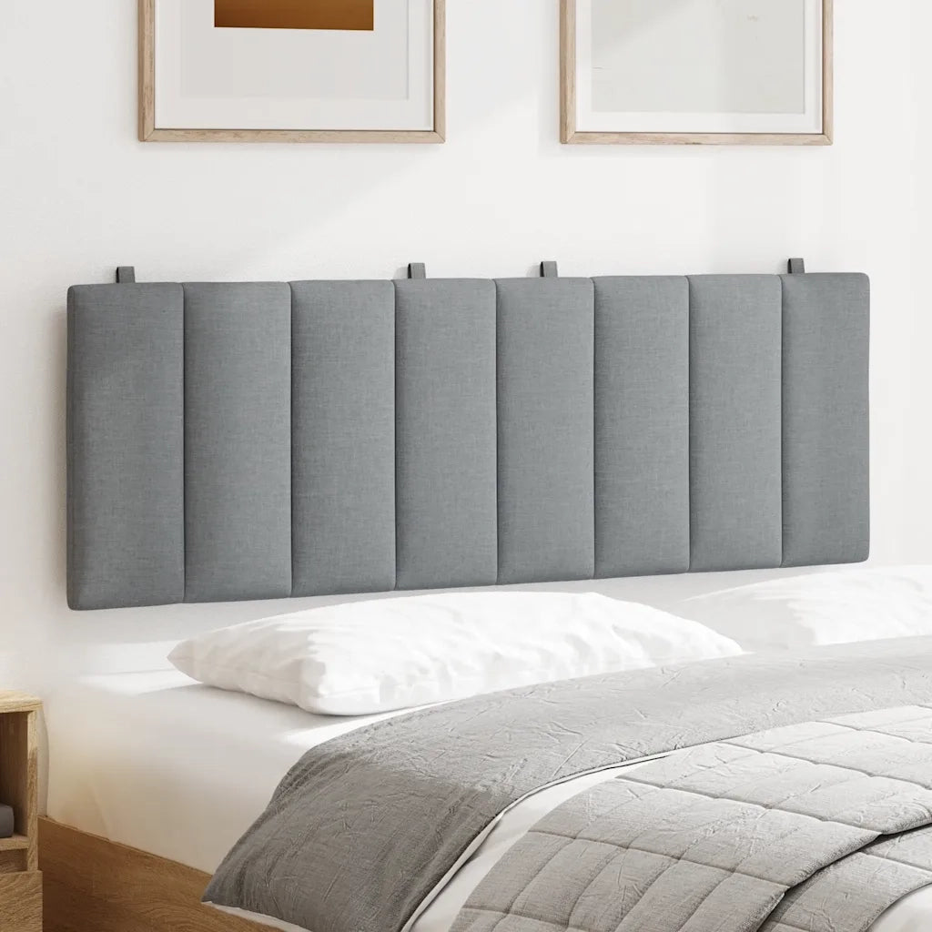 Coussin de tête de lit Hanko gris clair 120 cm tissu