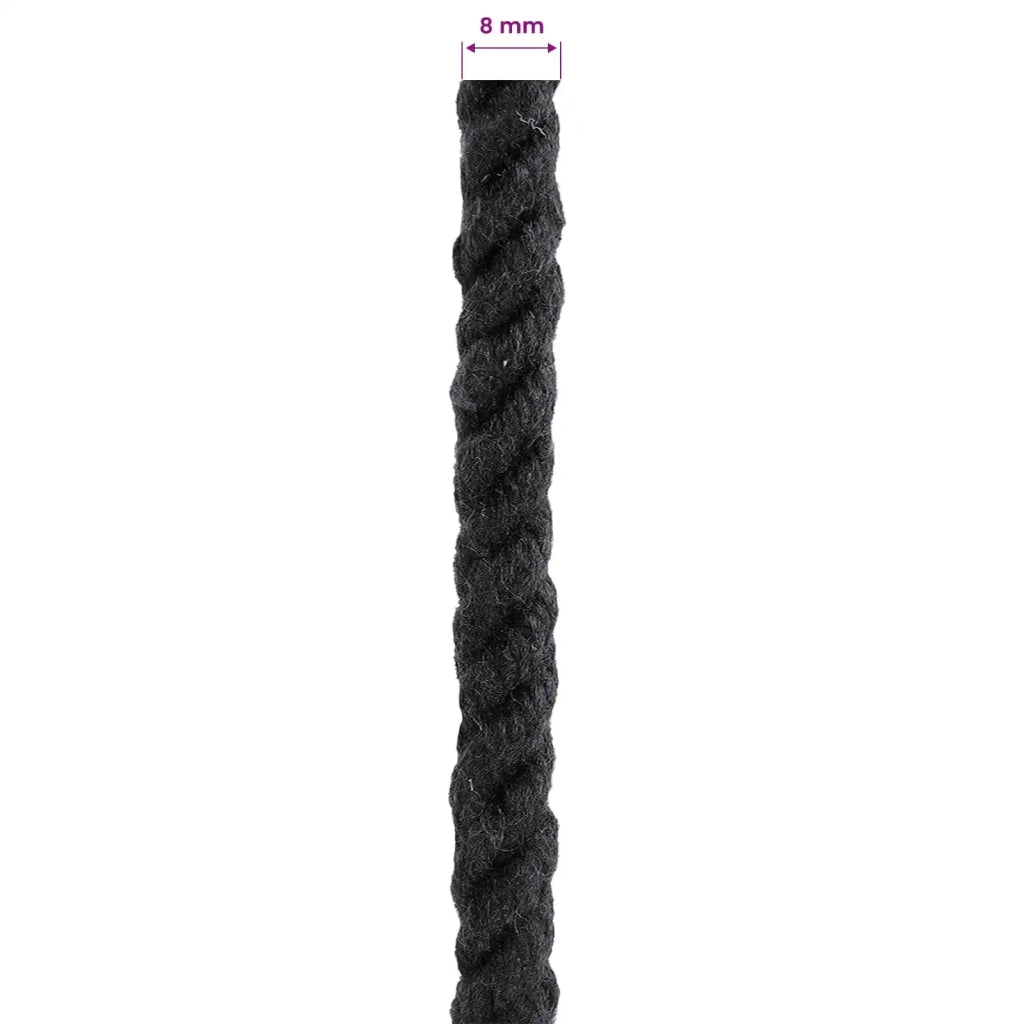 Corda di Cotone 8 mm 500 m Nero 100% Cotone 42011808