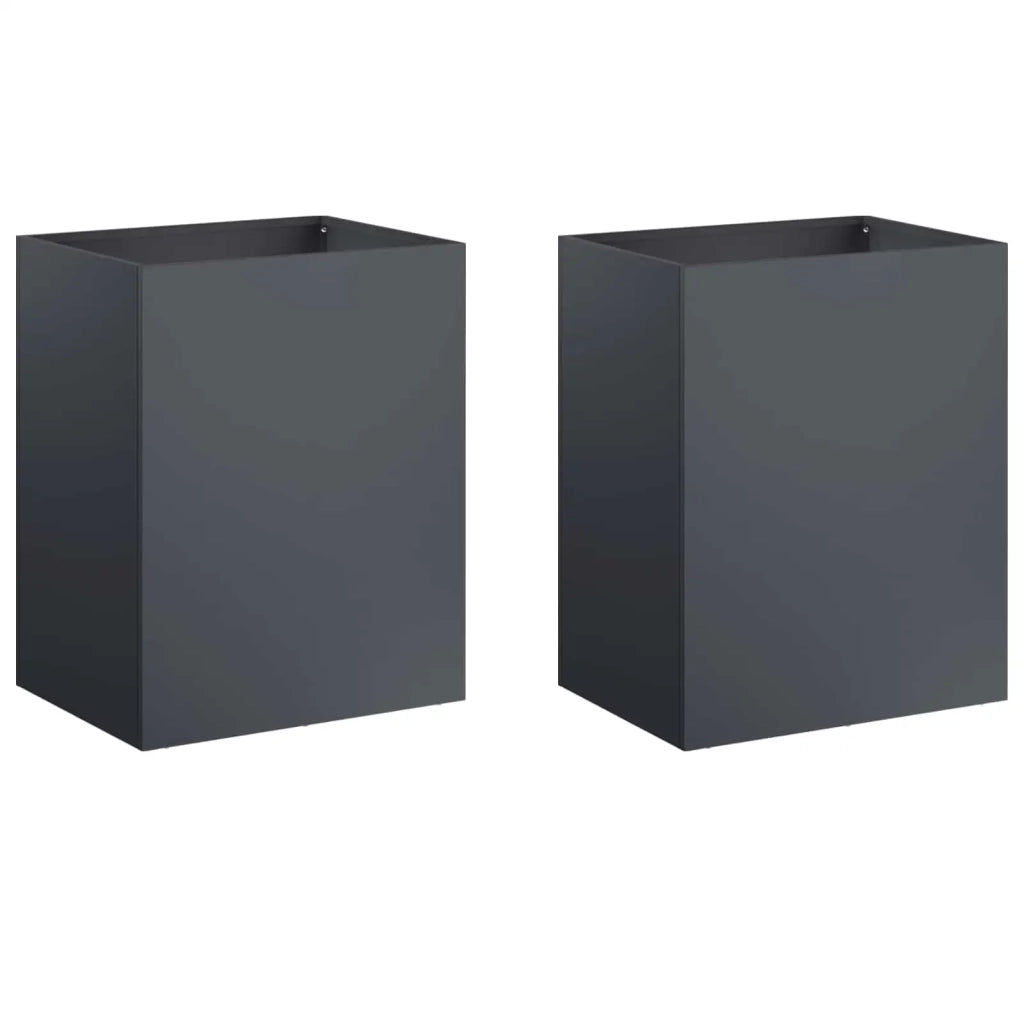 Vaso da giardino 2 pz Antracite 40 x 30 x 40 cm 8005475