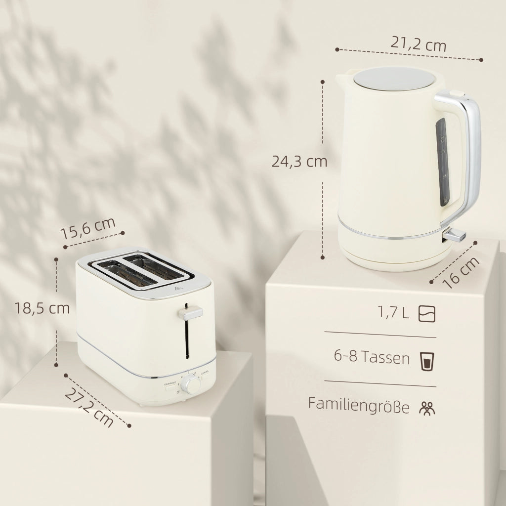 Set Bollitore 1,7 L e Tostapane 6 Livelli ¨C Xylo ¨C Beige