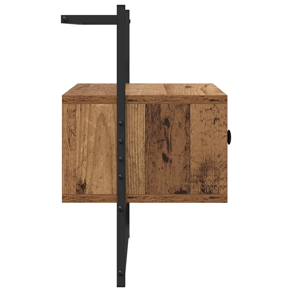 Armadio da Notte con cassetto Legno vecchio 35 x 30 x 51 cm 882163