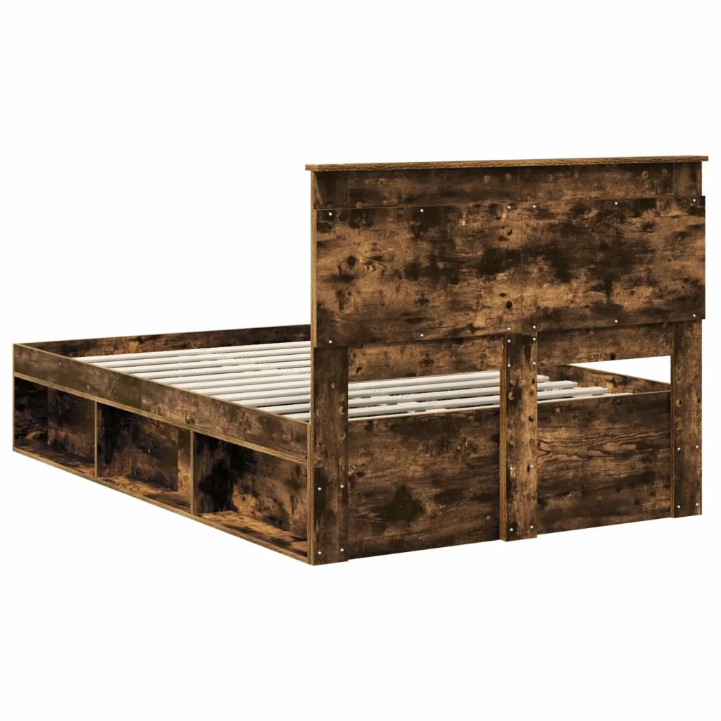 Letto matrimoniale | Letto per adulti | Struttura del letto Rovere fum¨¦ 120 x 200 cm Pino massello