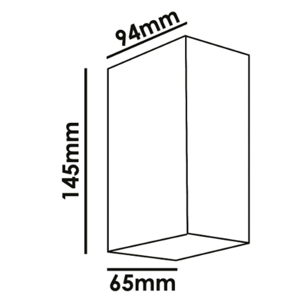 Applique Esterno Moderna Isla Alluminio Nero 2 Luci Gu10 Ip54