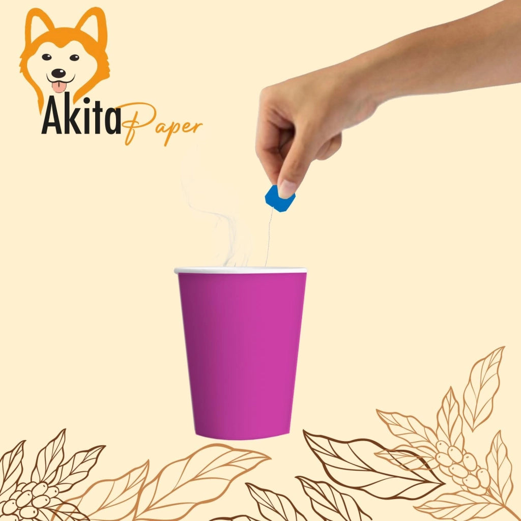 300 Bicchieri Carta 200ml Bianchi Monouso AkitaINK