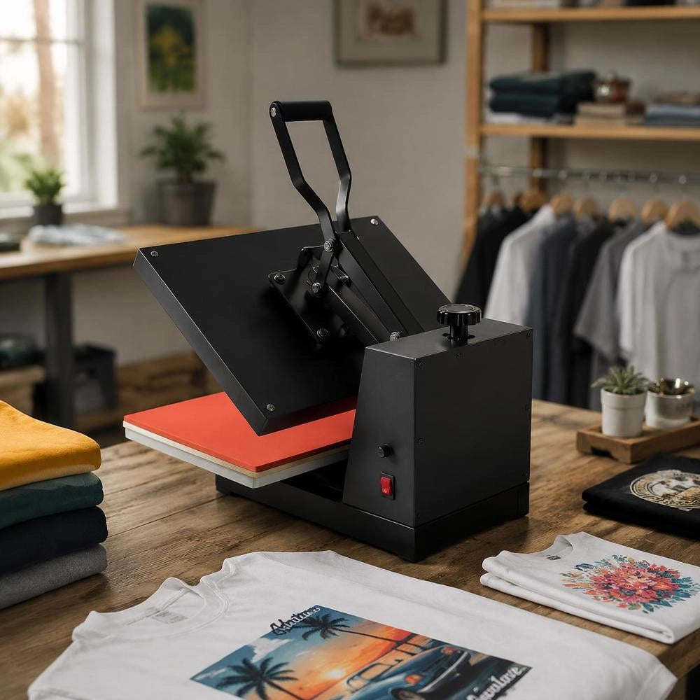 Heat Press 1700 W Power, Heat Press, Fast Heating, High-pressure Heat Press For T-shirts, Digital Industrial Sublimation Printer For Heat Transfer Vinyl 40.6 X 51 Cm