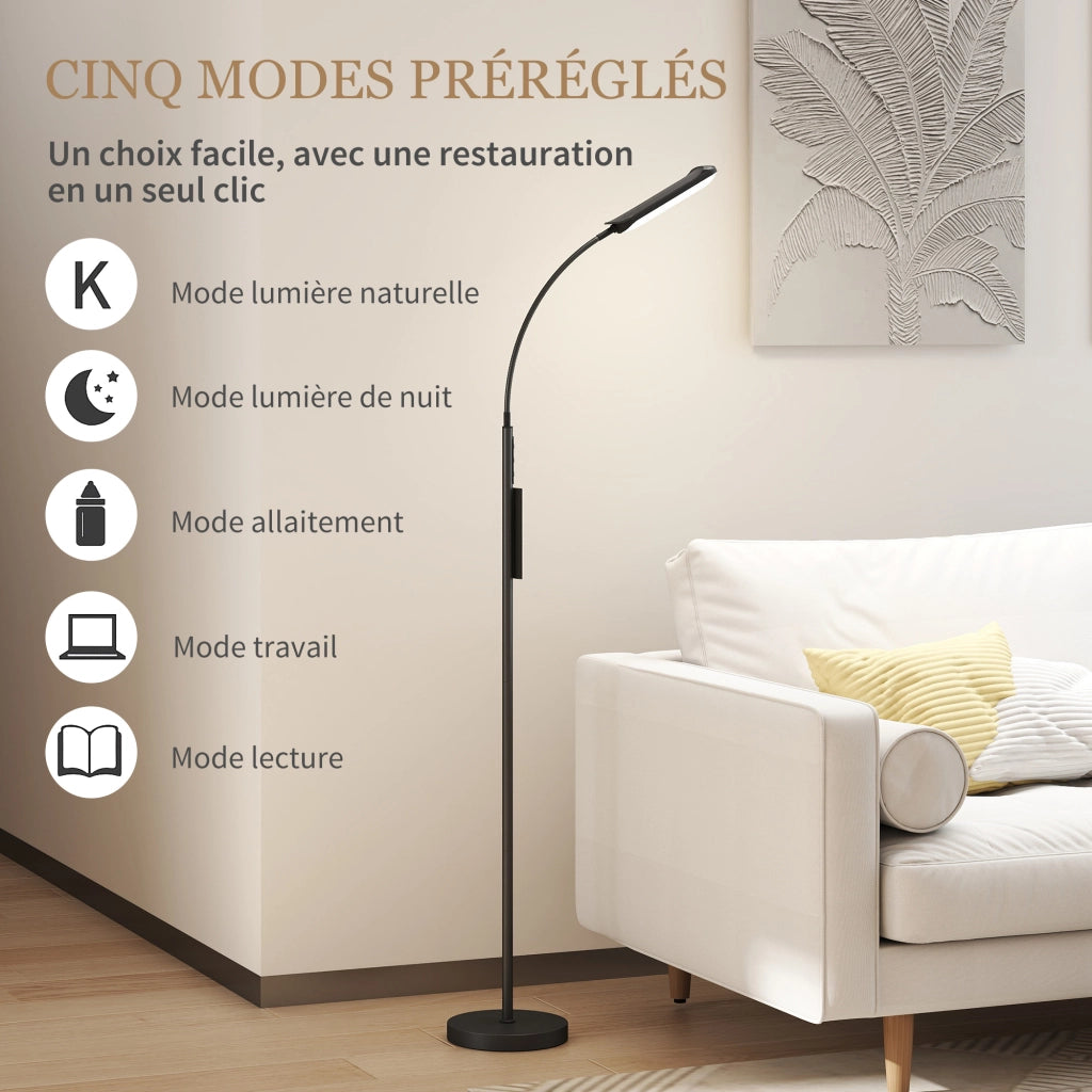 Lampada da terra con telecomando ¨C Xylo ¨C controllo touch dimmerabile nero