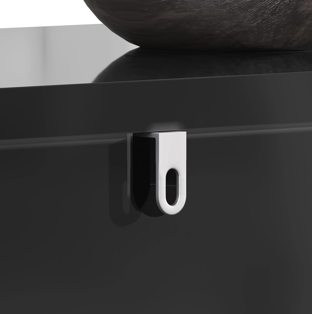 SIDEBOARD 152x40x75 cm Nero in MDF con 2 ante