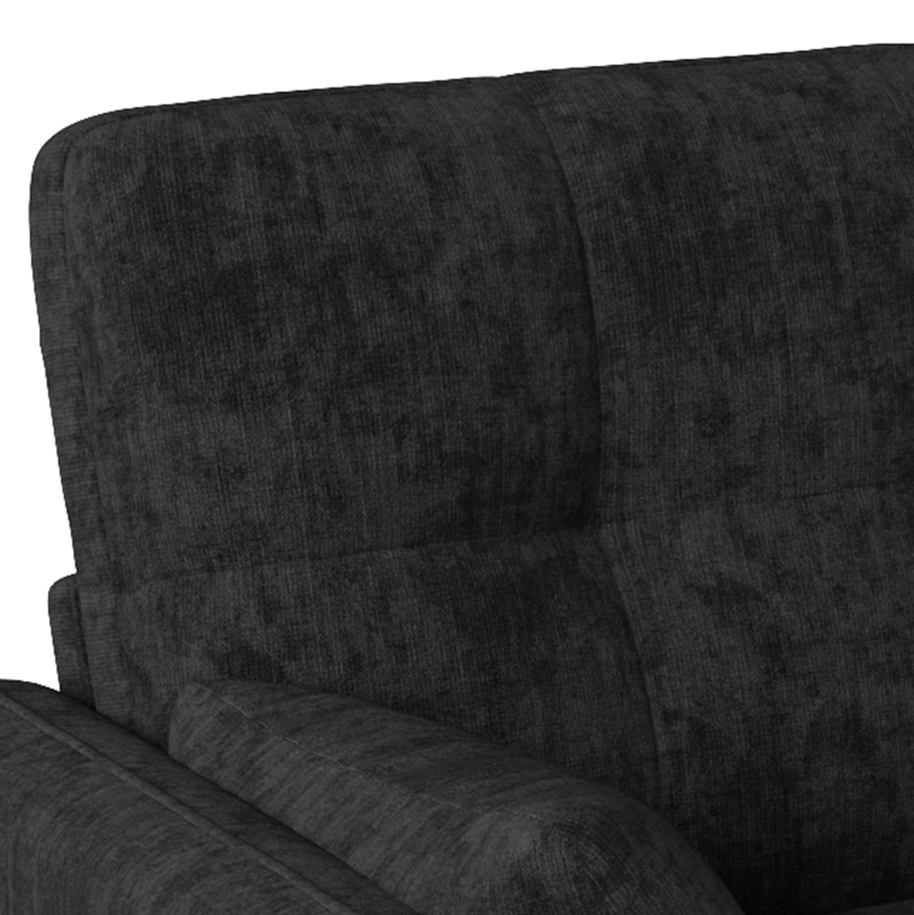 Sofa a 2 posti in chenille grigio con 2 cuscini e tasca laterale, 119 x 78 x 85 cm