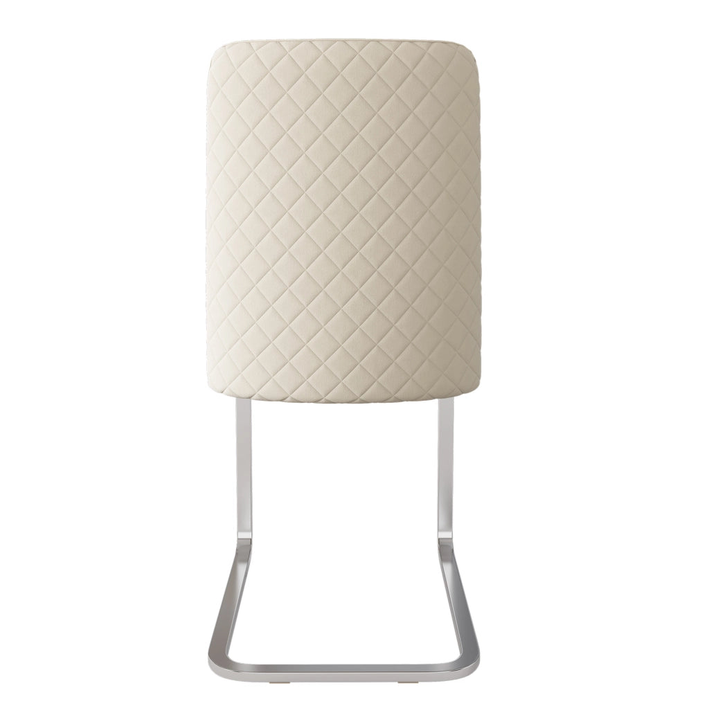 SEDIA da pranzo in velluto beige e silver, Set da 6 pezzi