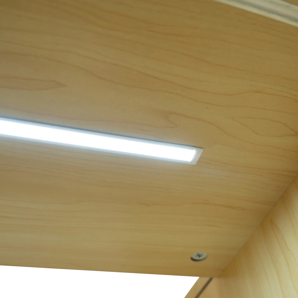 Set Banconi Acero Eclipse LED 2 x C1200 LM60 TB60 con Serrature e Vetrina