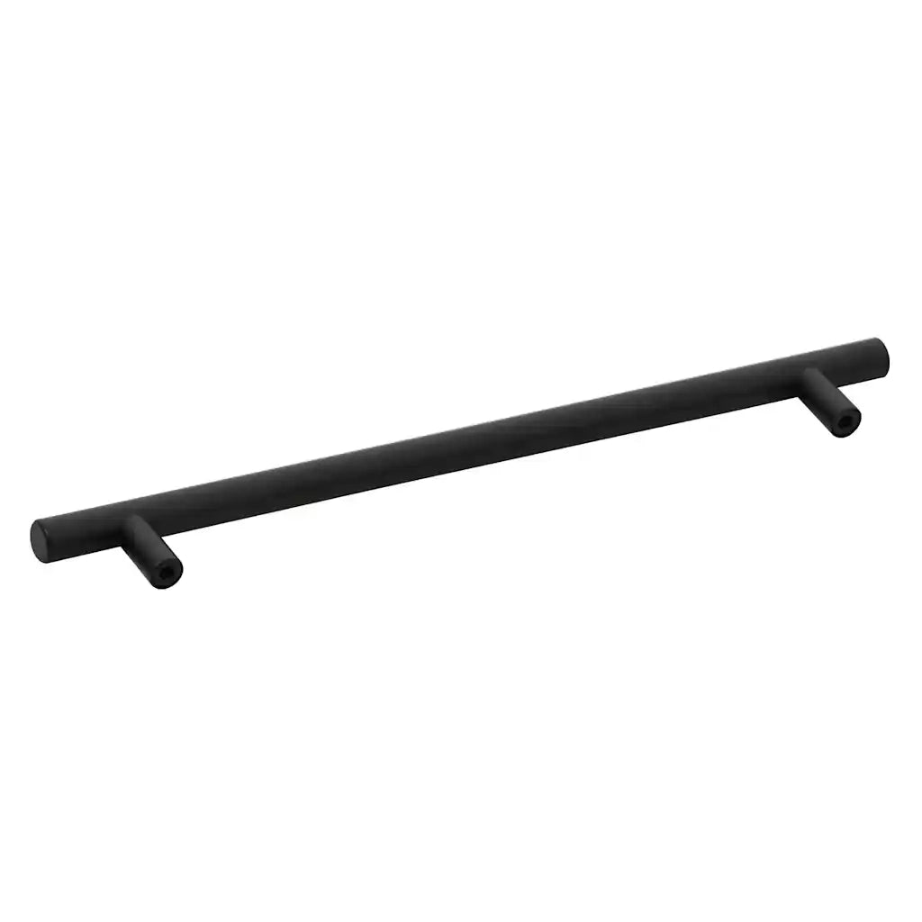 Poignées d'armoire 5 pcs noir 224 mm acier inoxydable