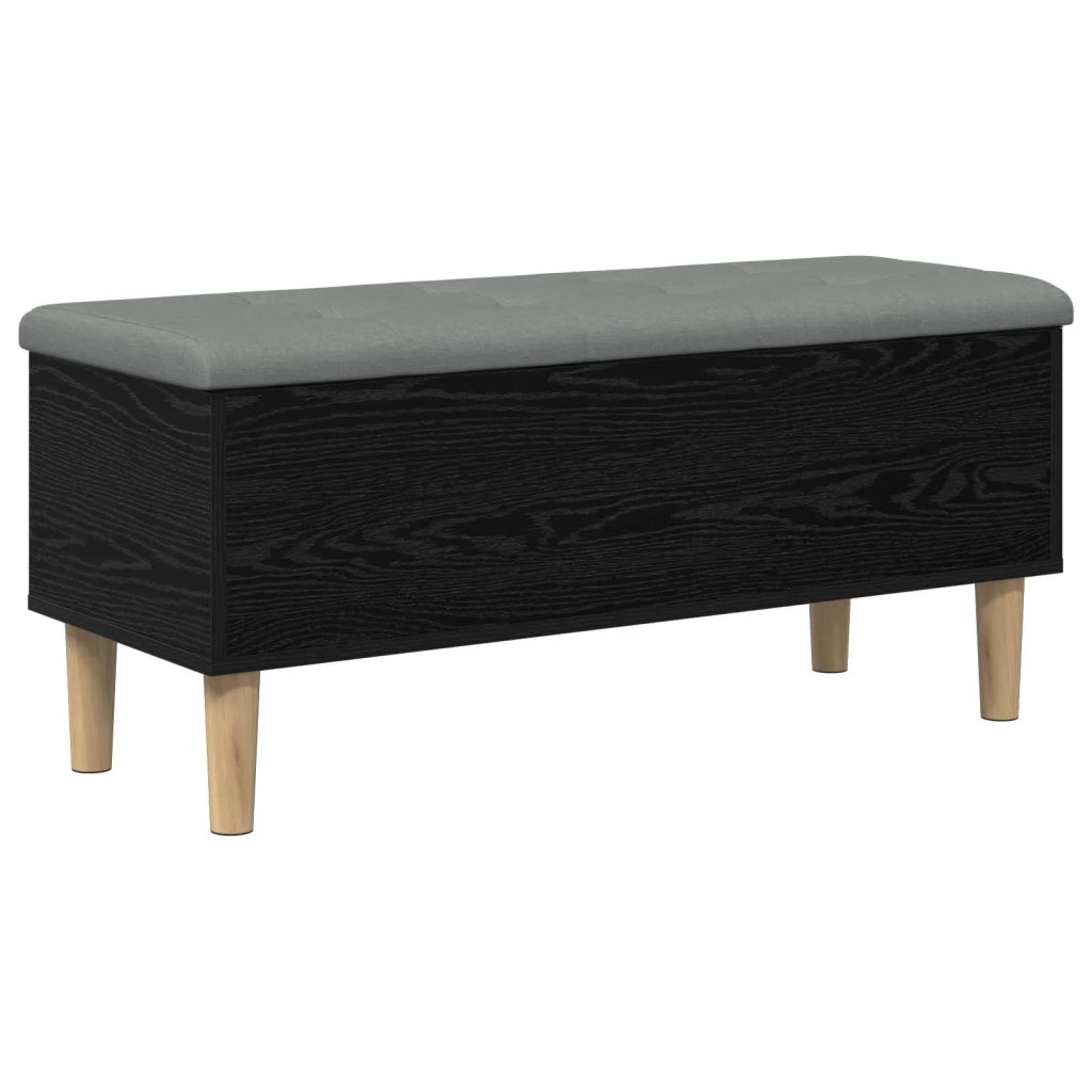 Panchina con Cuscino Rovere Nero 102 x 42 x 46 cm 8017751