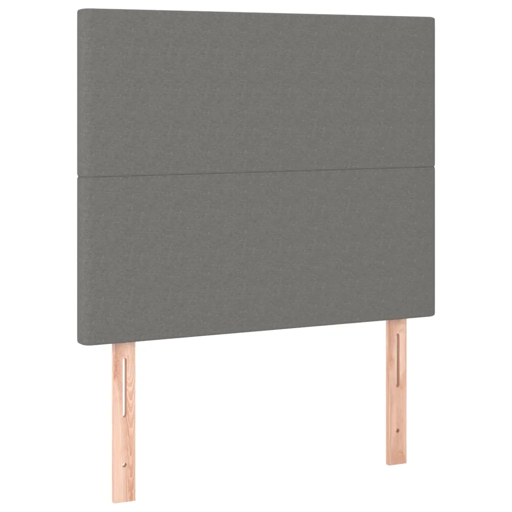 Testiera | Testata Grigio Scuro 90x5x118/128 cm Tessuto
