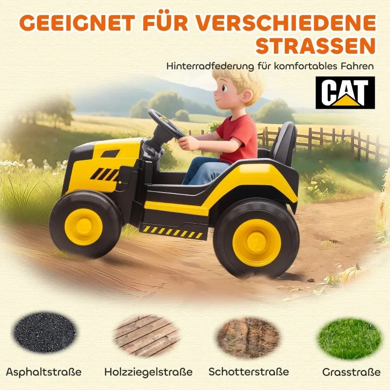 Auto cavalcabile per bambini 3-6 anni, telecomando e guida manuale, Bluetooth e musica, plastica e acciaio, giallo