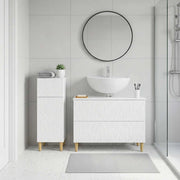 Set di Armadi da Bagno da 2 Pezzi DELFT Bianco Lucido 3417706