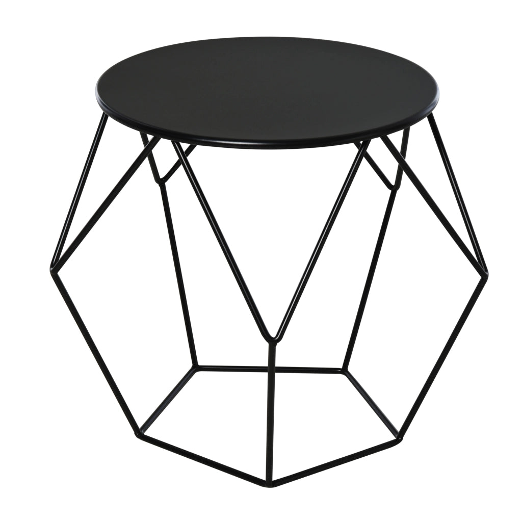 Tavolino da Caff¨¨ Salotto Design Nordico Minimalista Geometrico Ampio Piano, Acciaio, 54x54x44cm