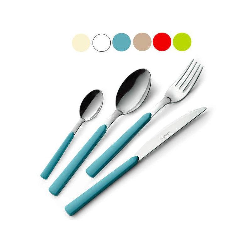 Posate Acciaio Verde Pz 24 Fast Eme