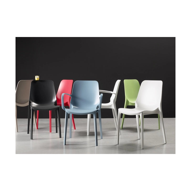 SET 4 SEDIE GINEVRA TECNOPOLIMERO CON BRACCIOLI SCAB DESIGN - Senape 22
