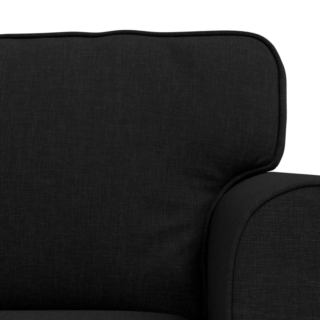 Set di divani 2 pcs Nero 175 x 82 x 80 cm Tessuto 3407532