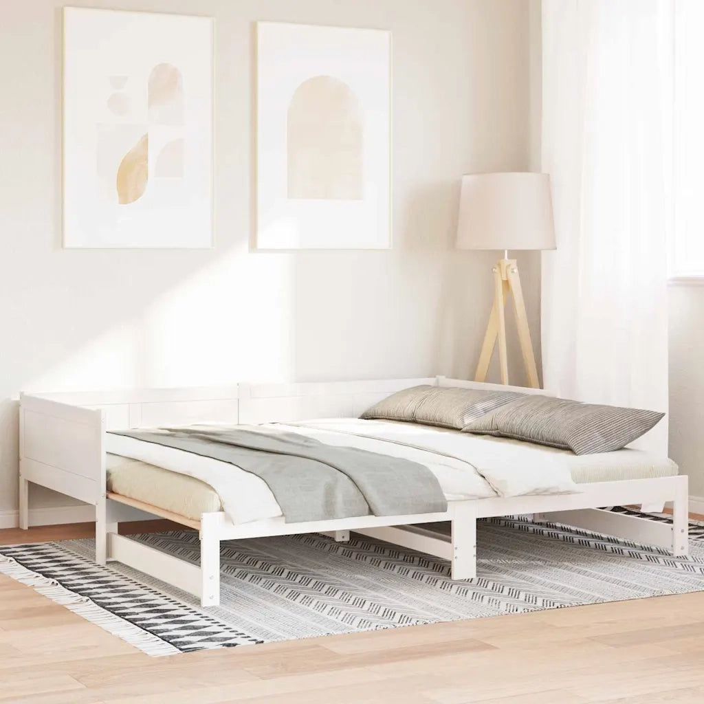 Letto Giorno Estraibile Bianco 203,5 x 184 x 56,5 cm 834679