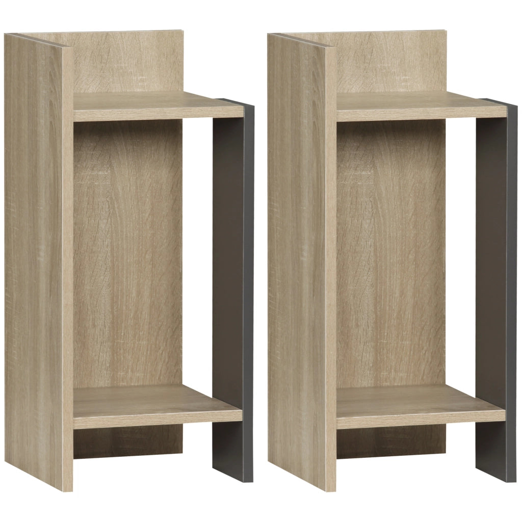 Comodino Grigio con Ripiano Aperto ¨C Minimal ¨C 27x25x60cm