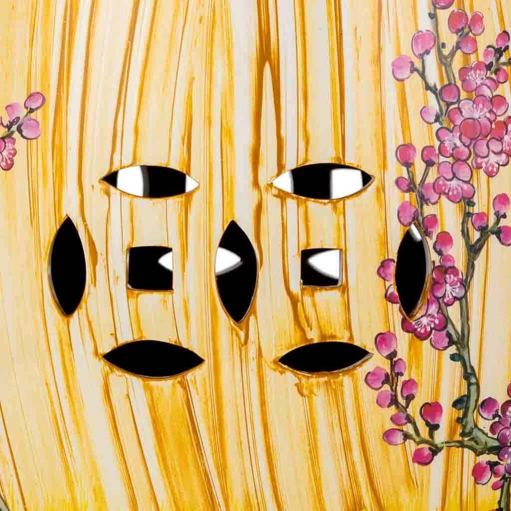 Sgabello in ceramica multicolore D33x44,5