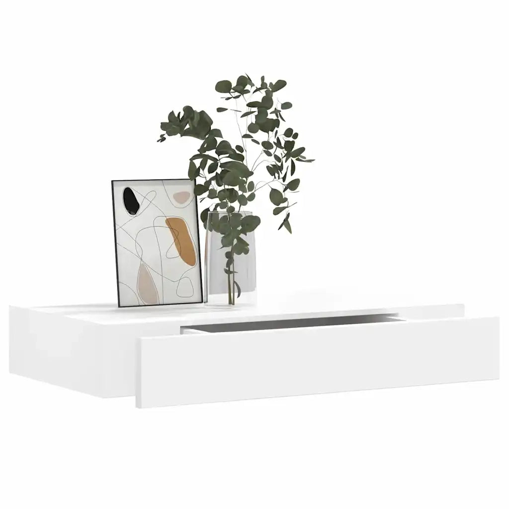 Mensole con Cassetti 2 pz Bianco 48 cm 276001