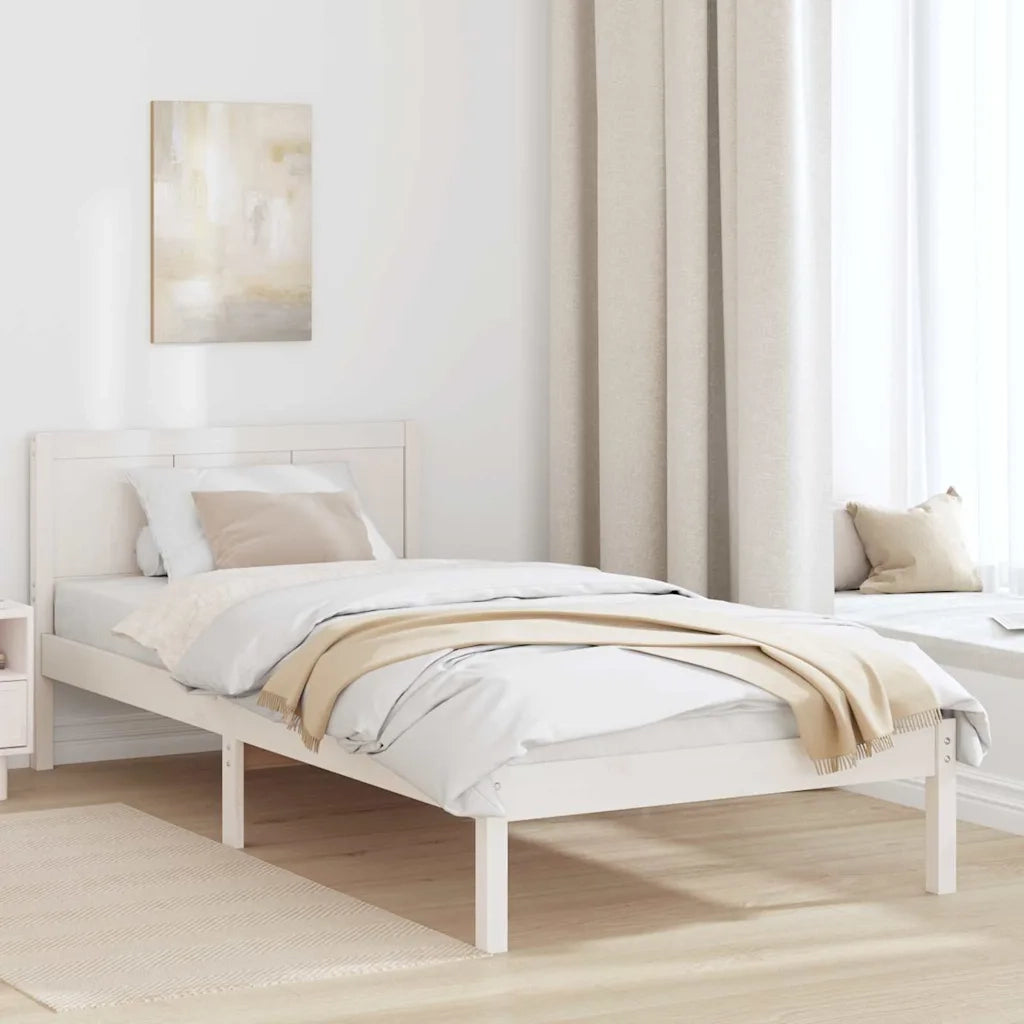 Struttura del letto Bianco 80 x 200 cm Legno massello di pino 872204