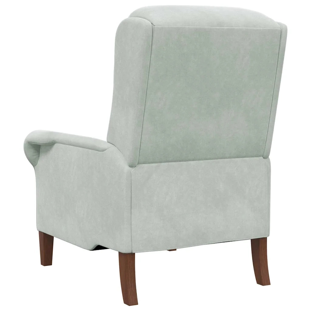 poltrona Grigio chiaro 76 x 94 x 102 cm Velluto