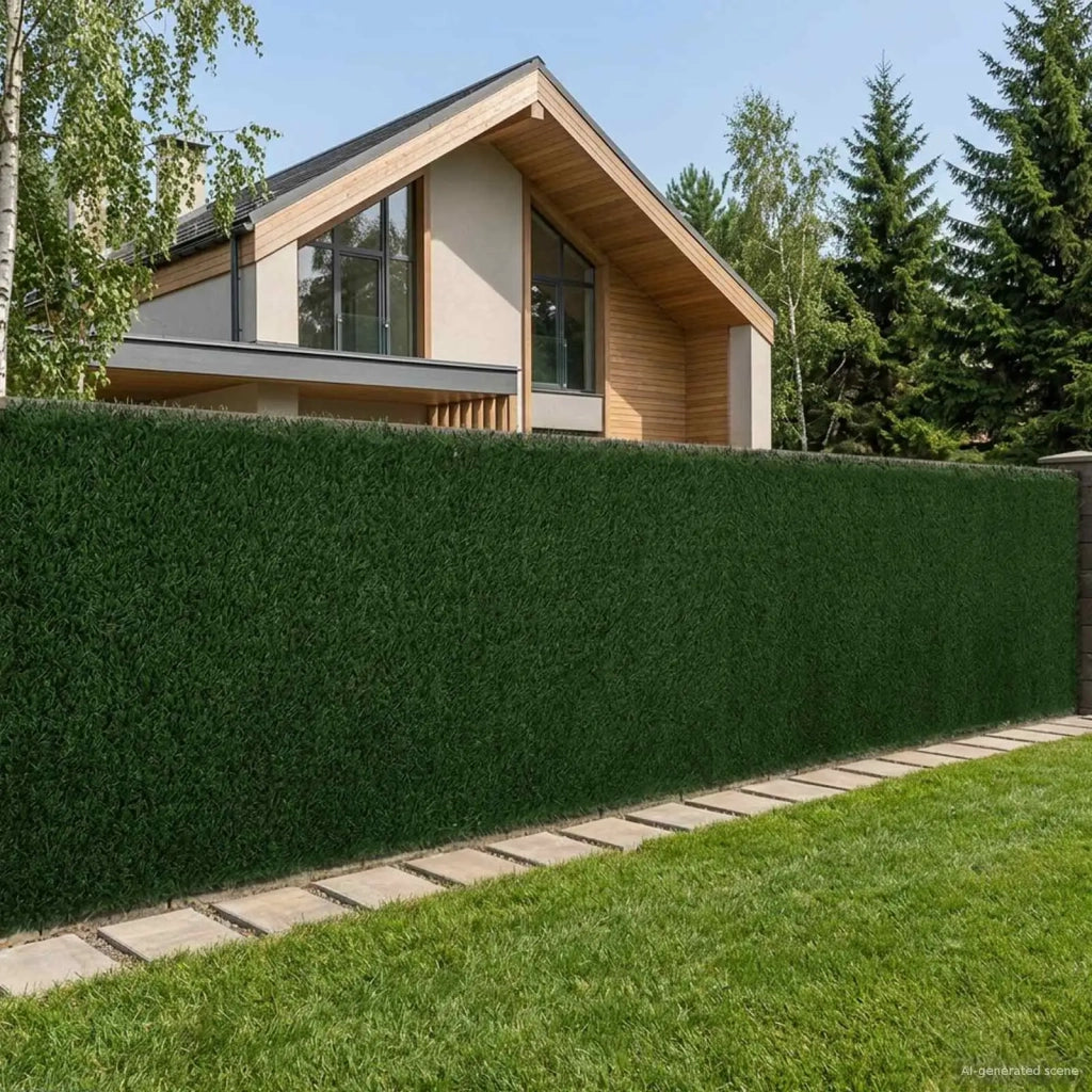 Recinzione Artificiale Verde Scuro 1 x 3 m PVC e Acciaio 42042365