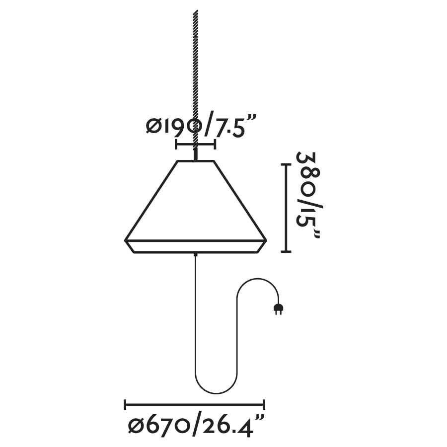Faro Barcelona 71584-06 - SAIGON OUT Lampada portatile e sospensione grigia/marrone T70 hole cap