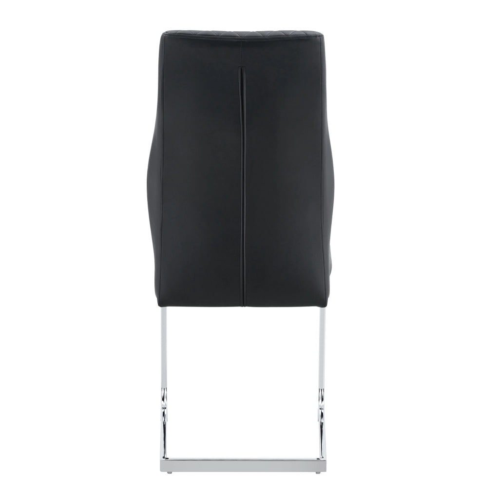 Sedia da pranzo con motivo a rombi - Zephmum- Schienale alto imbottitura comoda telaio in metallo argento antiscivolo