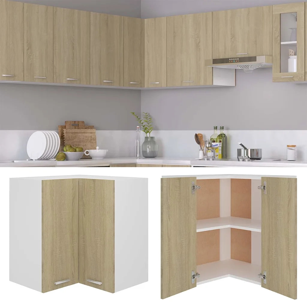 Armoire d'angle suspendue Lyon Chêne Sonoma 57x57x60 cm