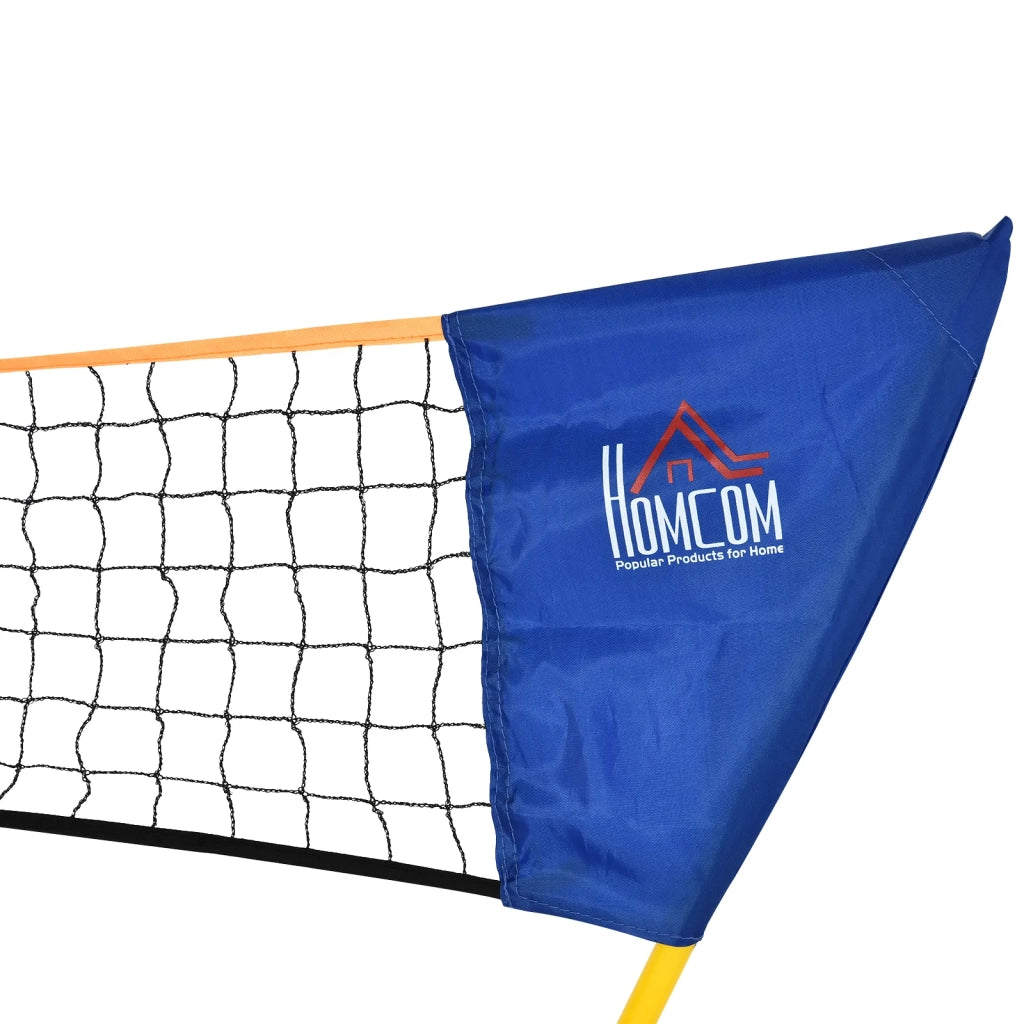 Rete da Badminton con Supporto Portatile, Giallo e Blu, Inclusi 4 Racchette
