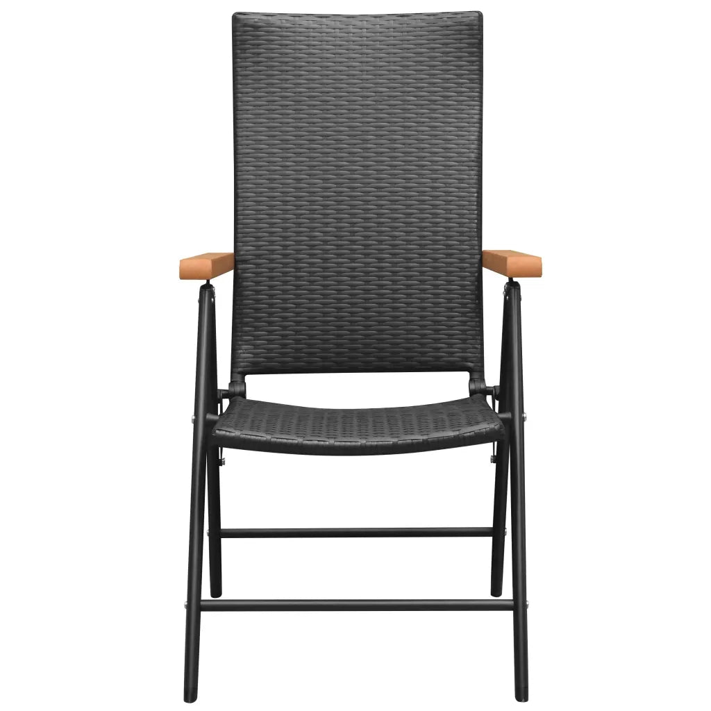 Set da Pranzo da Giardino 9 pz Nero e Marrone 3060081