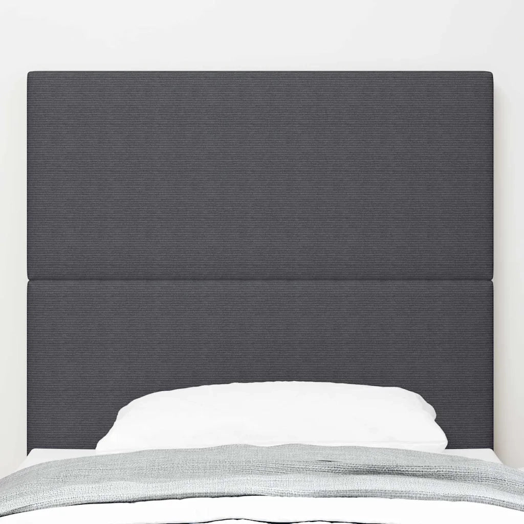 Testiera Grigio scuro 100 cm Tessuto in Cords 3337721