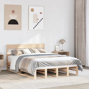 Letto senza Materasso-Struttura Letto 120x190 cm in Legno Massello di Pino 695132