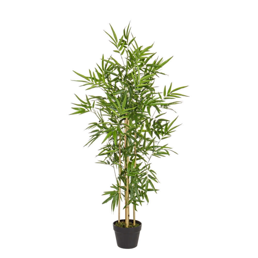 Pianta Bamboo Artificiale H 130 cm con Vaso Bizzotto
