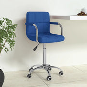 Sedia da Ufficio Girevole Blu in Tessuto 334671