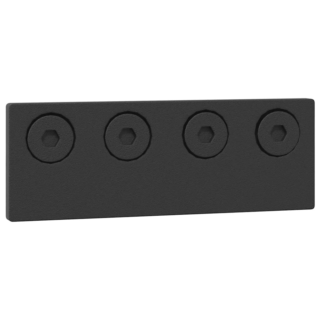 Kit di Binari per Porte Scorrevoli 400 cm Acciaio Nero 3295796