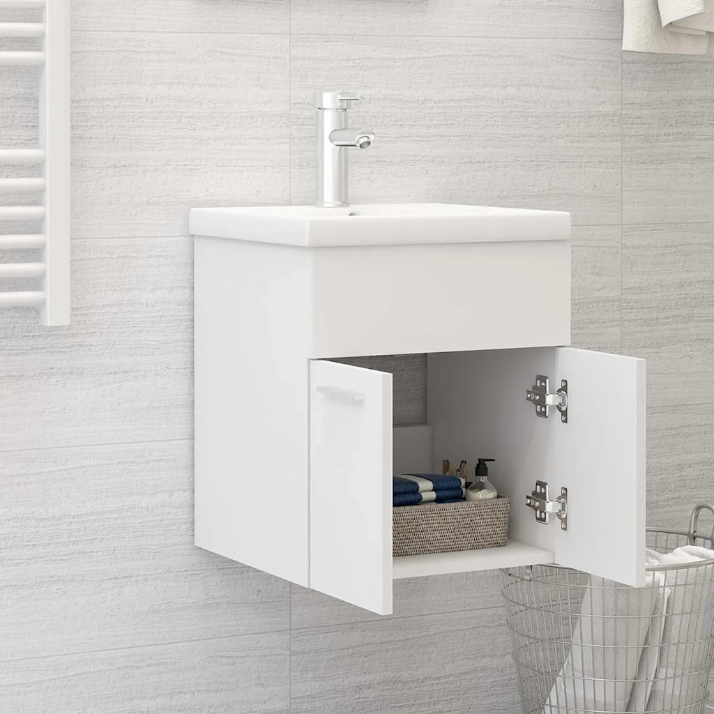 Armoire d'évier Blanc 41x38,5x46 cm Bois d’ingénierie