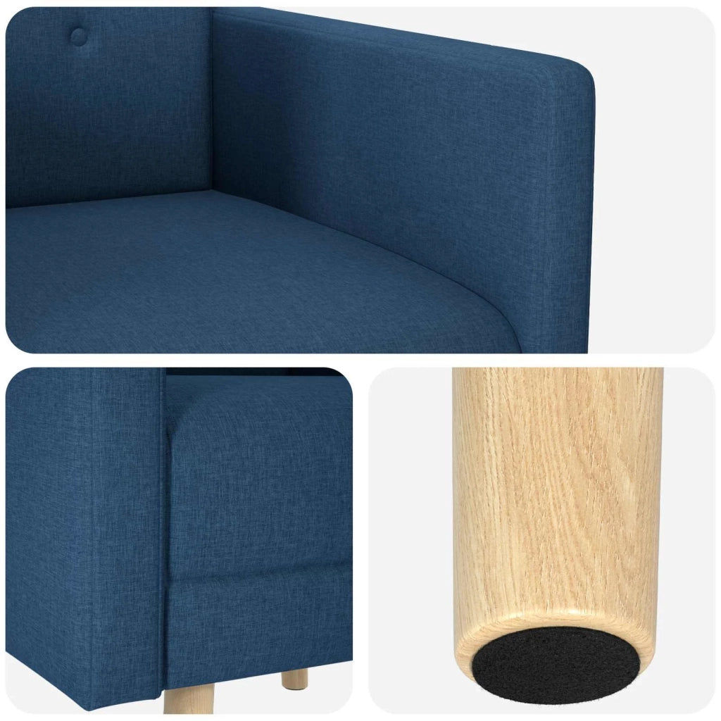 Sedia d'accento Blu Tessuto 42044790
