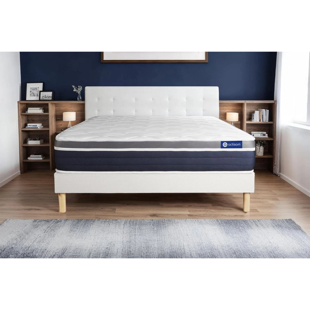Kit rete e materasso Actiflex confort 120x190cm - Spessore : 26cm - Molle insacchettate e memory foam - Moderatamente rigido