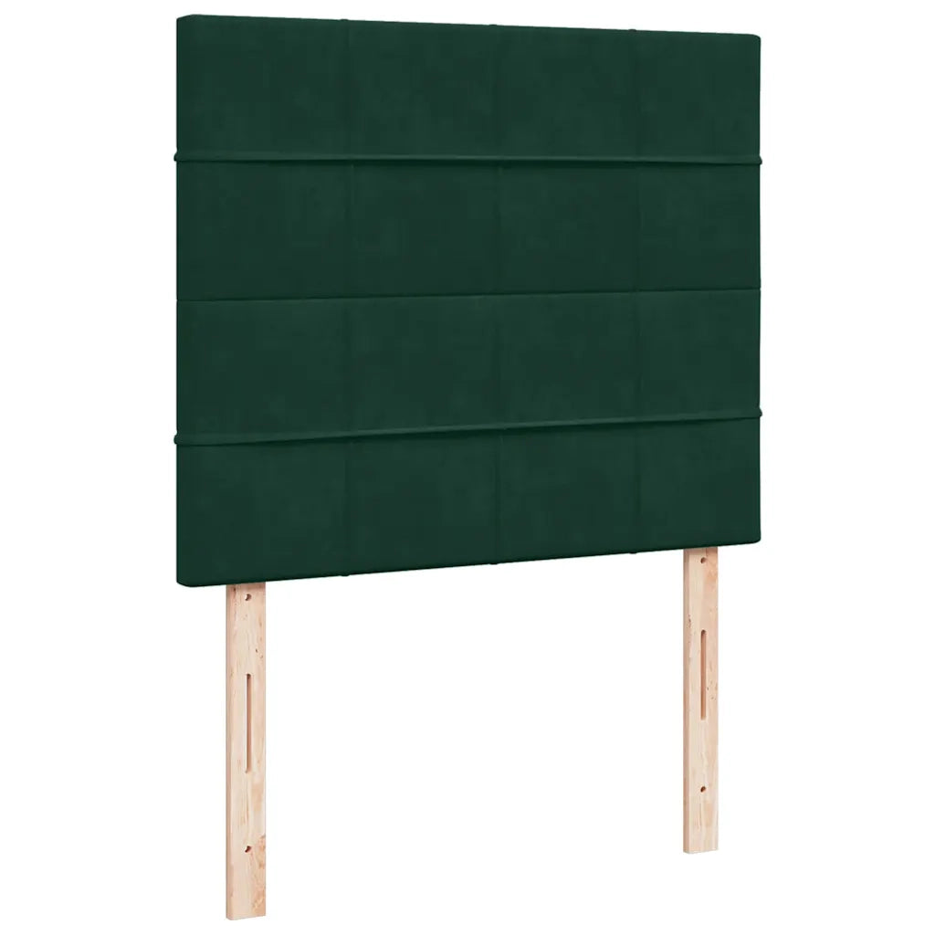 Giroletto a Molle con Materasso Verde Scuro 120x190 cm Velluto 3294589
