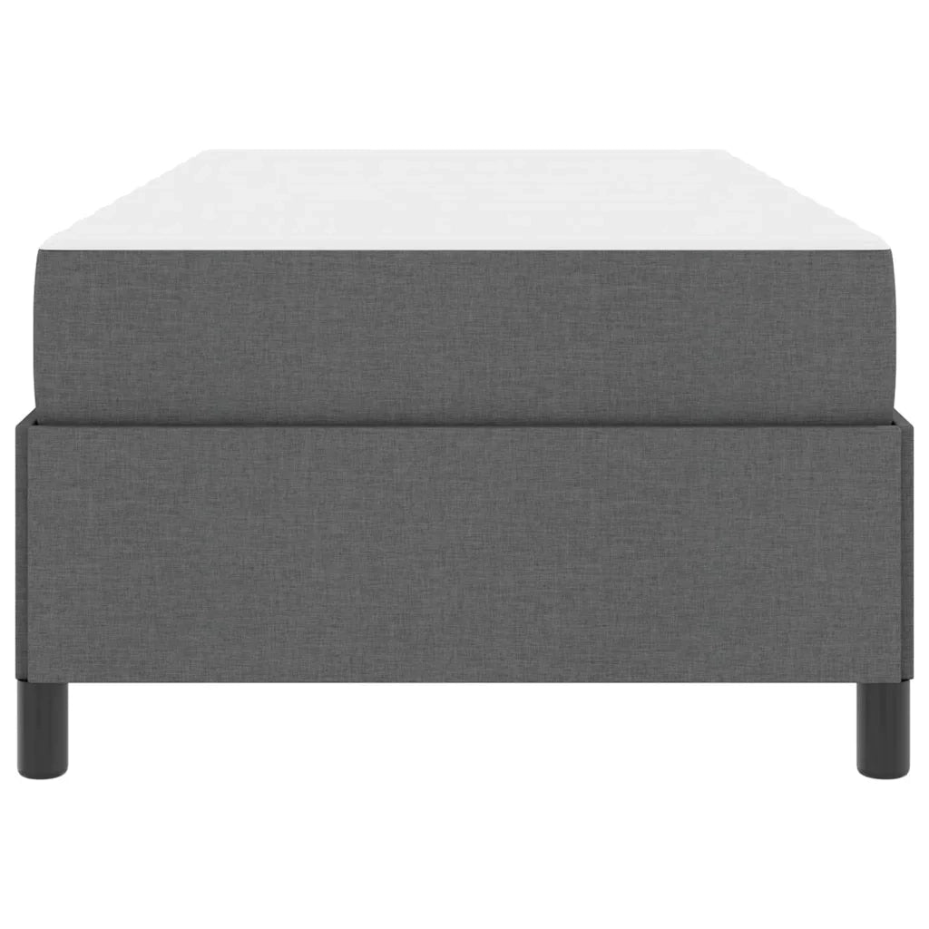 Letto a molle con materasso Grigio scuro 90 x 190 cm Tessuto